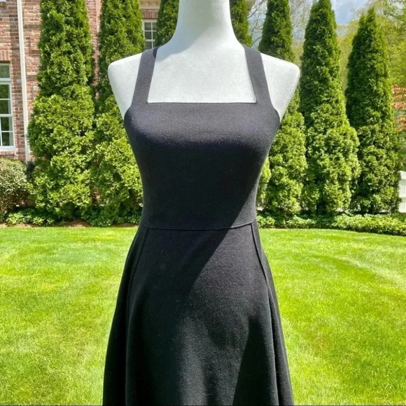 NWT Free People Dreamer Strappy Midi Dress Criss Cross Halter knit in Black - Picture 5 of 15